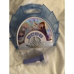 eKids Frozen Bluetooth Karaoke Machine with Built in Music Elsa Tested Working